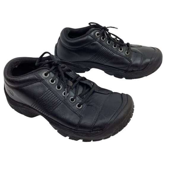 Keen Utility PTC Mens 8 Oxford Low Top Leather Lace-Up Work Shoes Black - Picture 9 of 13